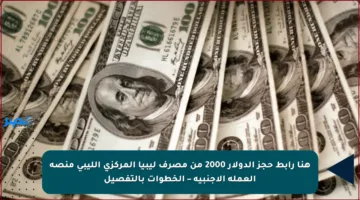هنا رابط حجز الدولار 2000 من مصرف ليبيا المركزي الليبي منصة العملة الأجنبية – الخطوات بالتفصيل